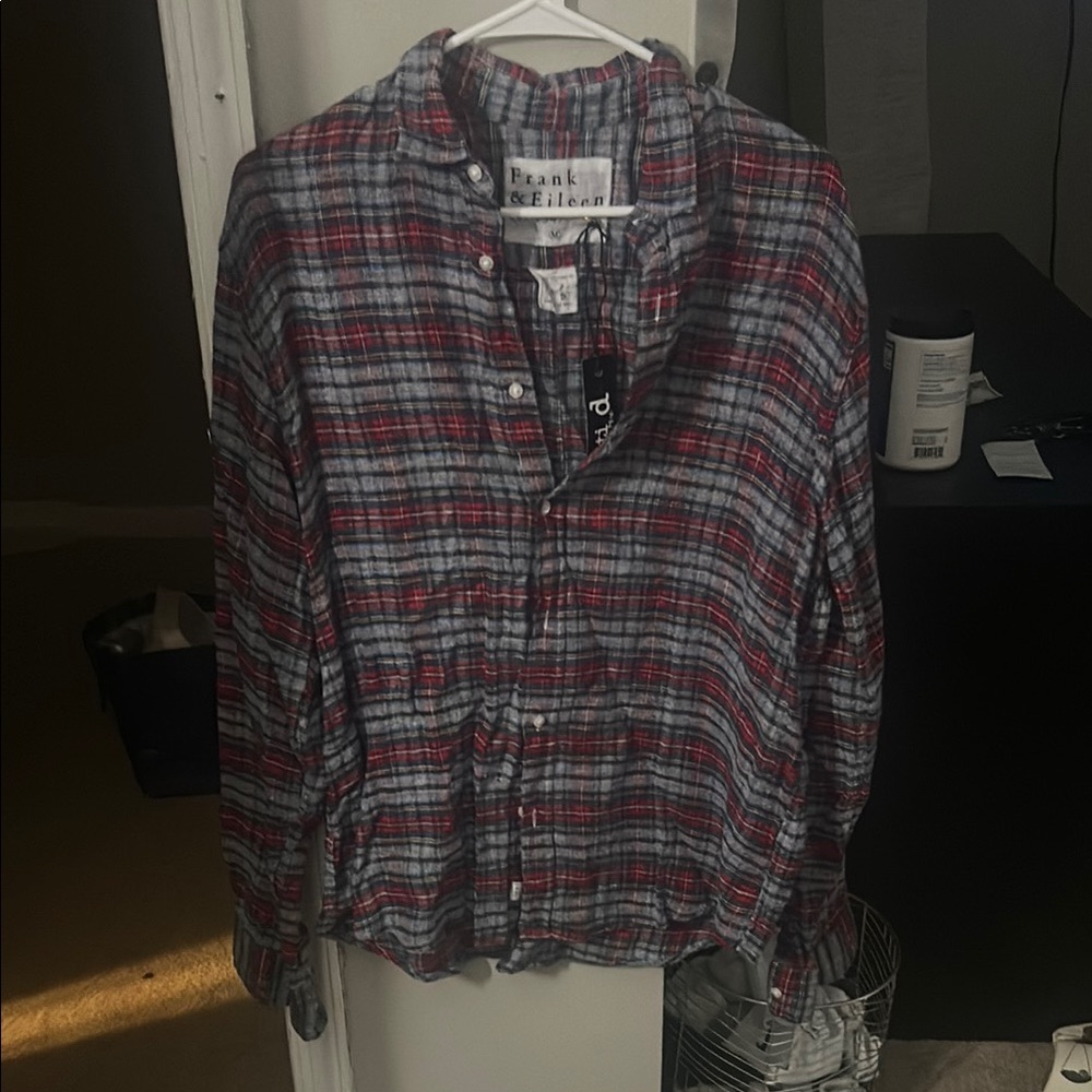 Frank & Eileen Classic Red and Gray Checkered Shirt